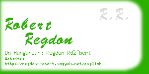 robert regdon business card